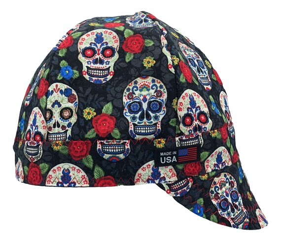 Welding Cap Sugar Skulls \u0026 Flowers 