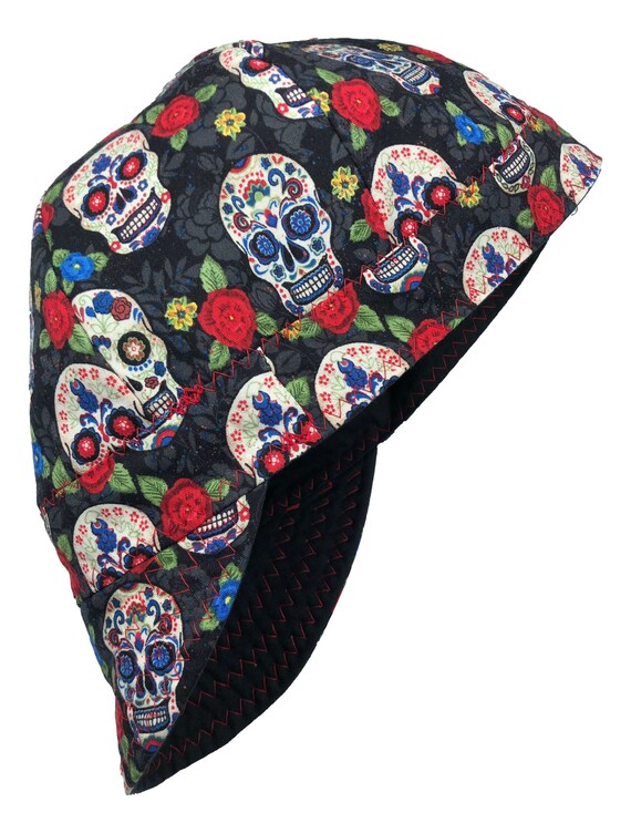 Welding Cap Sugar Skulls \u0026 Flowers 