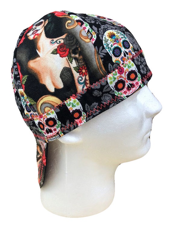 Welding Cap Sexy Sugar Skull Tattoo 
