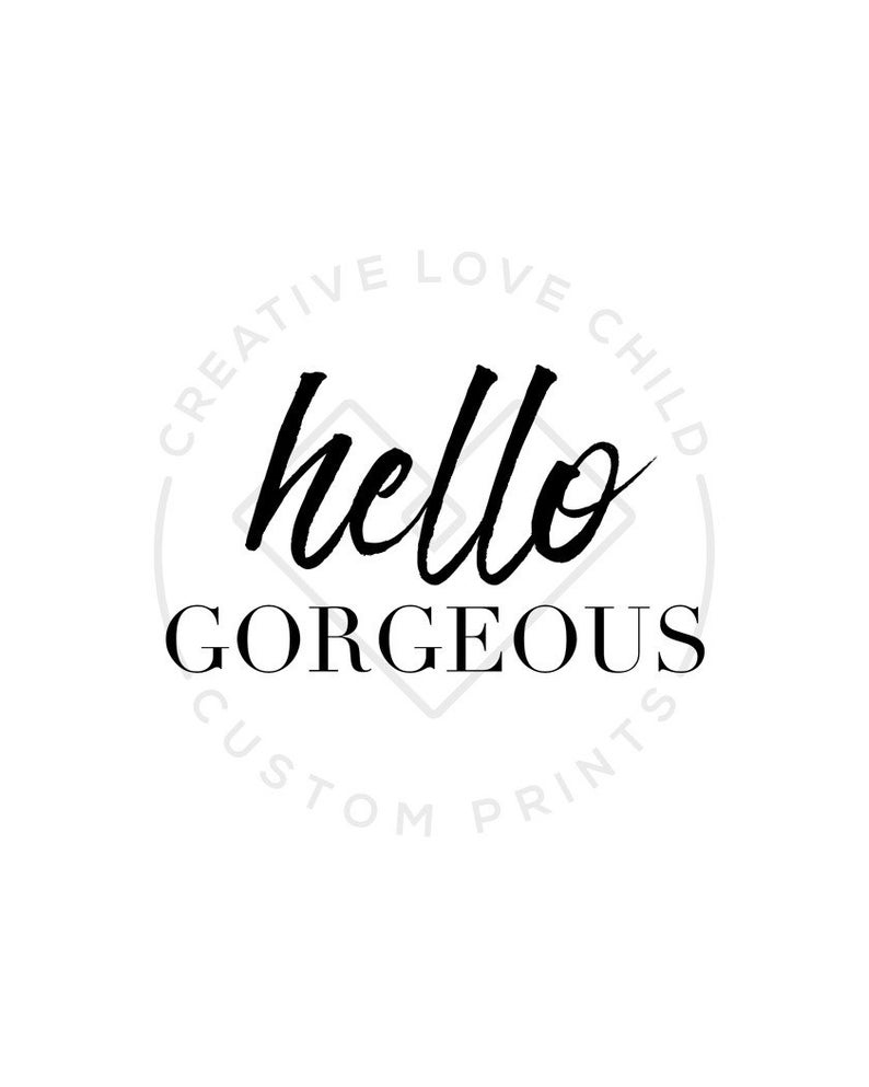 Typographic Print Hello Poster Hello Print Etsy UK
