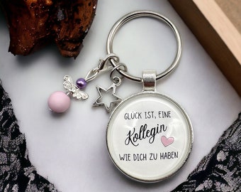 Glück ist, eine Kollegin wie Dich zu haben.... Geschenk Kollegin, personalisierter Schlüsselanhänger, Kollegin Abschied