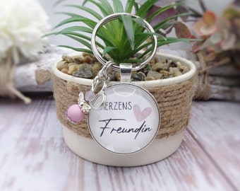 Herzensfreundin.... Geschenk für die beste Freundin, personalisierter Schlüsselanhänger, Freundschaft