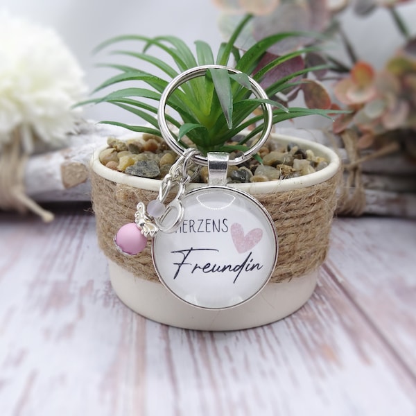 Herzensfreundin.... Geschenk für die beste Freundin, personalisierter Schlüsselanhänger, Freundschaft