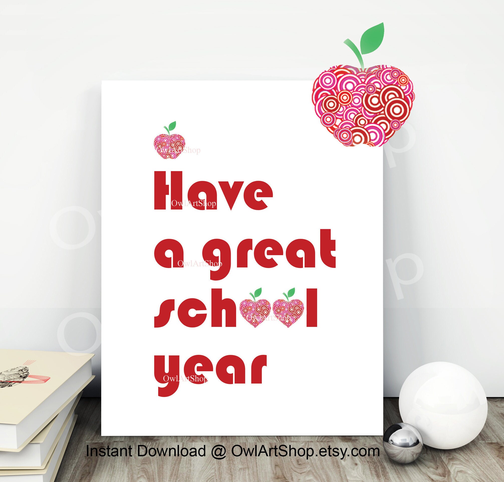 Back to school card Have a great school year poster new Etsy