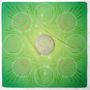 Venus planetair magisch altaardoek, Zegels uit De Sleutel van Salomo de Koning, Occult Alchemistisch altaardoek