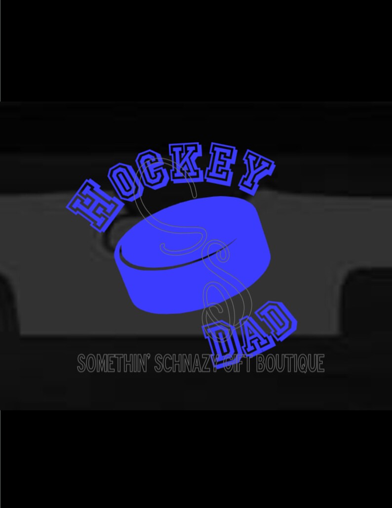 Hockey Dad Car Vinyl Decal Car Window Decal Car Window Etsy