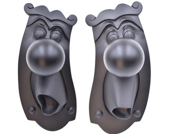 Alice in Wonderland Mr. Doorknob. LEFT or RIGHT . Functional door knob set. BLACK