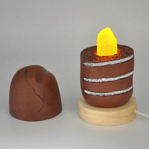 SANKARA STONE with or without GLOW, broken version + crystal inside, 1:1 prop Indiana Jones and the Temple of Doom.
