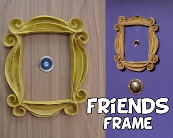 Friends tv show frame friends peephole frame VINTAGE STYLE friends yellow door frame gift for her best friend gift mom gift