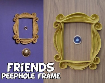 VINTAGE STYLE the BIGGEST friends frame  Friends tv show xl size !! frame friends peephole frame friends yellow door frame mom gift