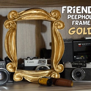 Handmade Gold Peephole Frame, Monica's Frame, TV Show Memorabilia, Unique Resin Frame With unique design, Handcrafted Friendship Gift image 1