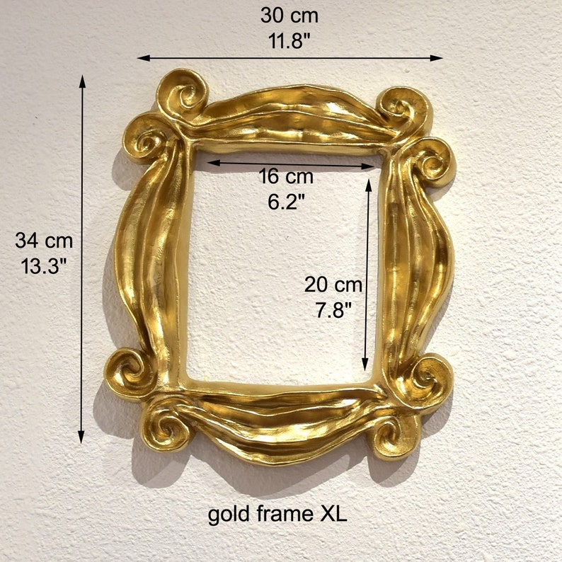 Handmade Gold Peephole Frame, Monica's Frame, TV Show Memorabilia, Unique Resin Frame With unique design, Handcrafted Friendship Gift gold frame XL