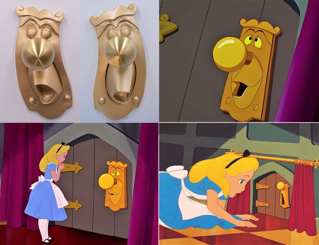 Alice in Wonderland Mr. Doorknob. DOUBLE FACED Functional Door Knob Set  Complete Kit. Etsy