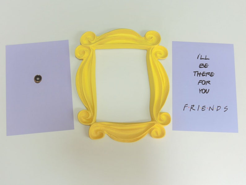 Friends tv show frame friends peephole frame friends yellow | Etsy