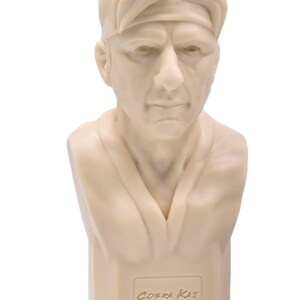 COBRA KAI sensei Johnny Lawrence resin BUST . Karate Kid 80s White