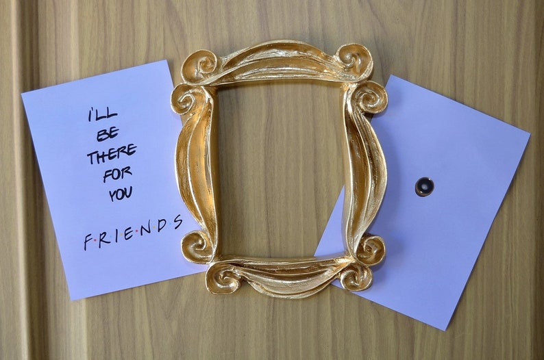 Handmade Gold Peephole Frame, Monica's Frame, TV Show Memorabilia, Unique Resin Frame With unique design, Handcrafted Friendship Gift gold frame