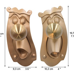 Alice au pays des merveilles, réplique de M. Passepartout couleur or. Bouton 100% fonctionnel image 5