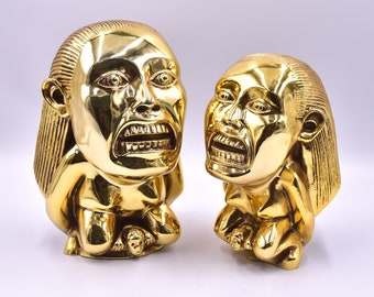 BELLOQ edition XL (8.2&quot;, 6.3 lib) Indiana Jones golden fertility idol 1:1 gold-plated + stand. Raiders Of The Lost Ark