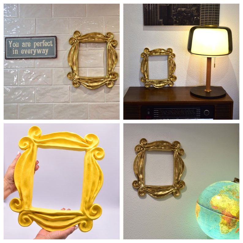 Handmade Gold Peephole Frame, Monica's Frame, TV Show Memorabilia, Unique Resin Frame With unique design, Handcrafted Friendship Gift image 9