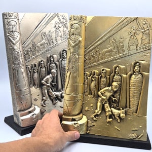 TINTIN relief sculpture Cigars of the Pharaoh. Decoration. Handmade. unique in the world!