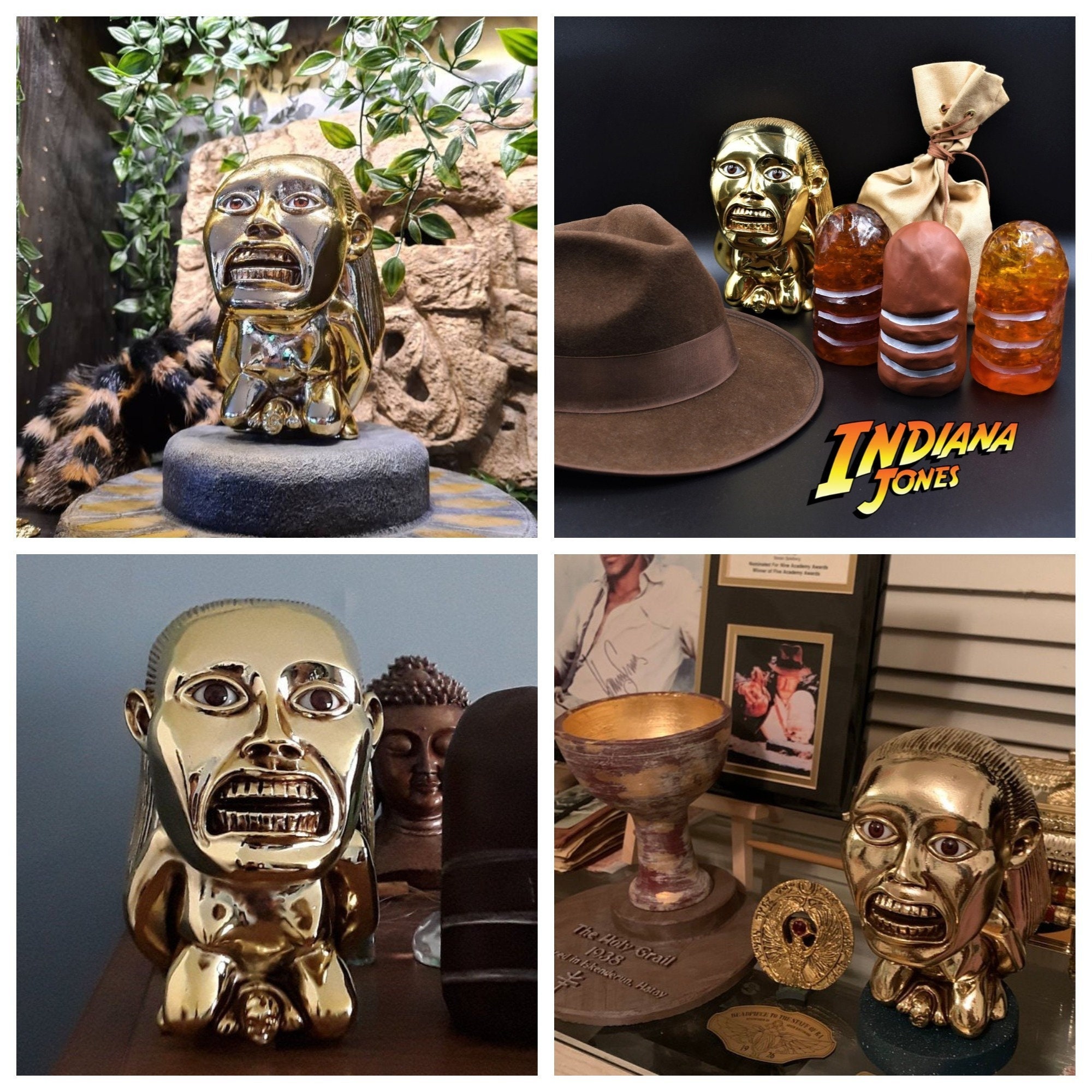Indiana Jones golden fertility idol 1:1 gold-plated WITH EYES | Etsy