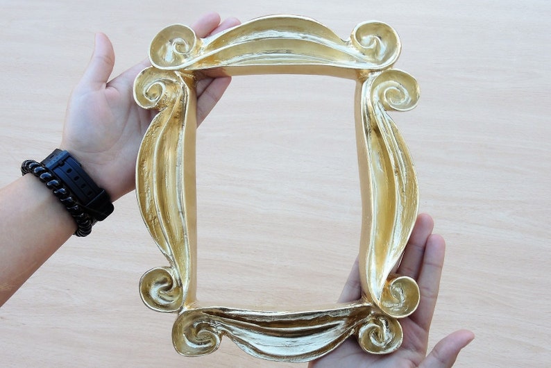 Handmade Gold Peephole Frame, Monica's Frame, TV Show Memorabilia, Unique Resin Frame With unique design, Handcrafted Friendship Gift image 3