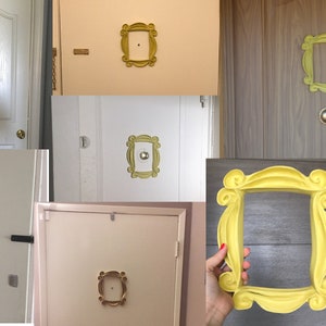 Handmade Gold Peephole Frame, Monica's Frame, TV Show Memorabilia, Unique Resin Frame With unique design, Handcrafted Friendship Gift image 6