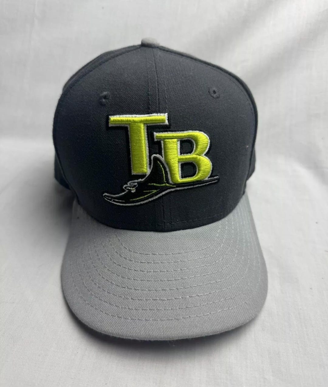 Tampa Bay Devil Rays Fitted Hat – Black & Lime, 10th Season, Size 7 5/8 ...