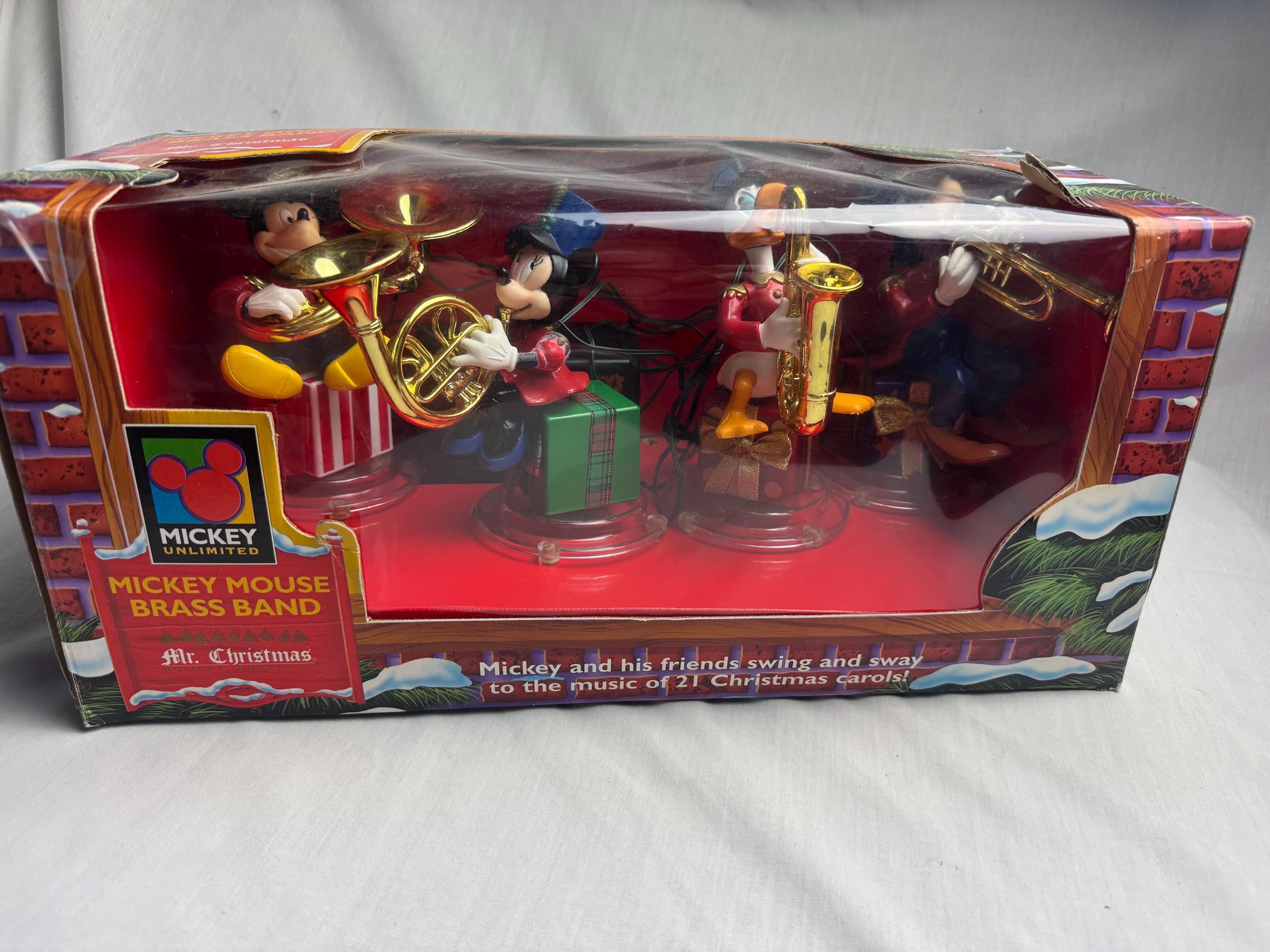 Vintage Mr. Christmas Mickey Mouse Brass Band Animated Musical 21