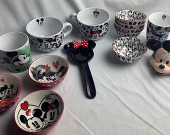 ミッキー＆ミニー ディズニー セラミックボウル 2個セット - Etsy 日本