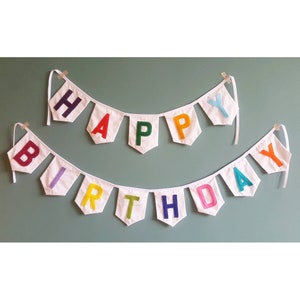 Wimpelkette aus Stoff, Geburtstagsgirlande, Stoffgirlande, Stoffgirlande, Stoffgirlande, Stoffgirlande, Stoffgirlande, Zirkusparty, Regenbogenparty.