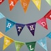 Personalised Rainbow Cake Bunting, Fabric Cake Topper, Rainbow Cake ...