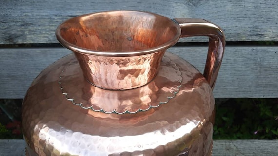 Kitchen Science Bouteille D'eau En Cuivre Ayurvédique Authentique (1000 Ml) Avec Gobelet En Cuivre Pour Eau Potable, Sac De Transport Et Manchon Décoratif | Testé En Laboratoire, étanche