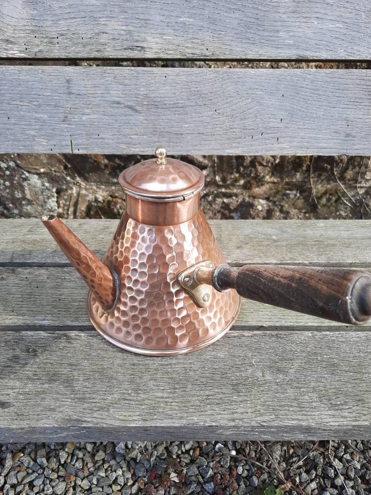 Cube de Théière en Chocolat Cuivré Qualité Vintage Bouilloire Sean's World Brocante Cafetière França