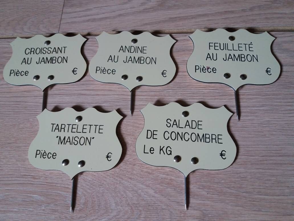 Vintage Rétro Magasin d'alimentation Signes Français Boucherie Charcuterie Boucheriere Publicité Vit