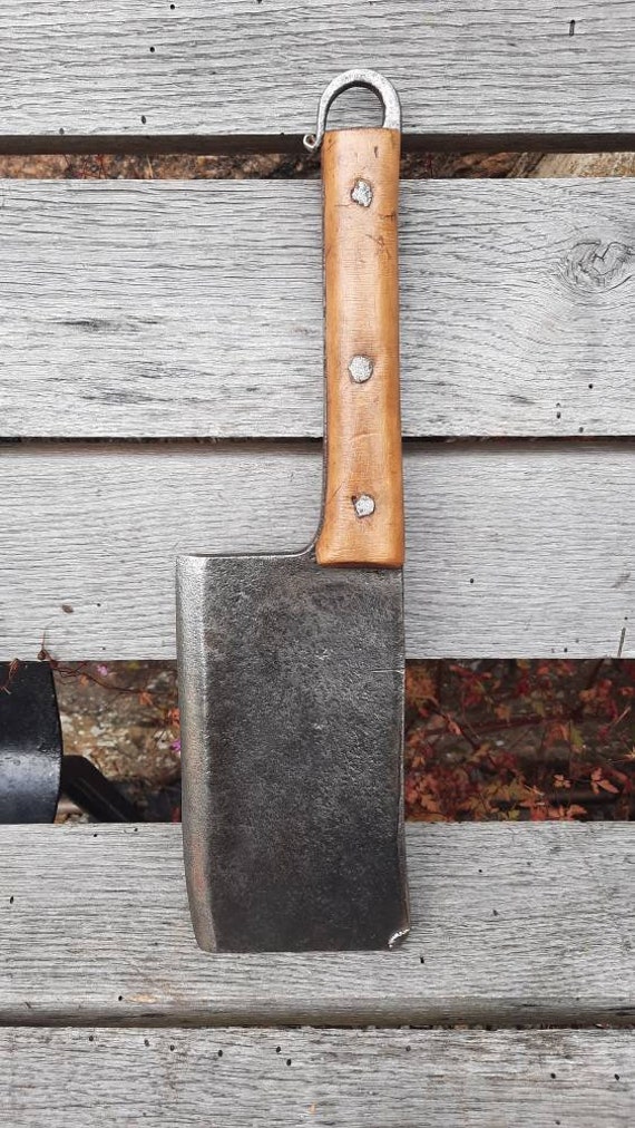 Bouchers Professionnels Antiques Couperet Français Main Forgé Couteau de Viande Cuisine Fer à Repass