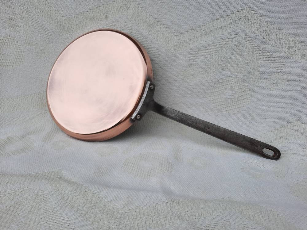 Copper Crepe Pan Tin Lined Cookware Skillet Vintage Saucepan Etsy
