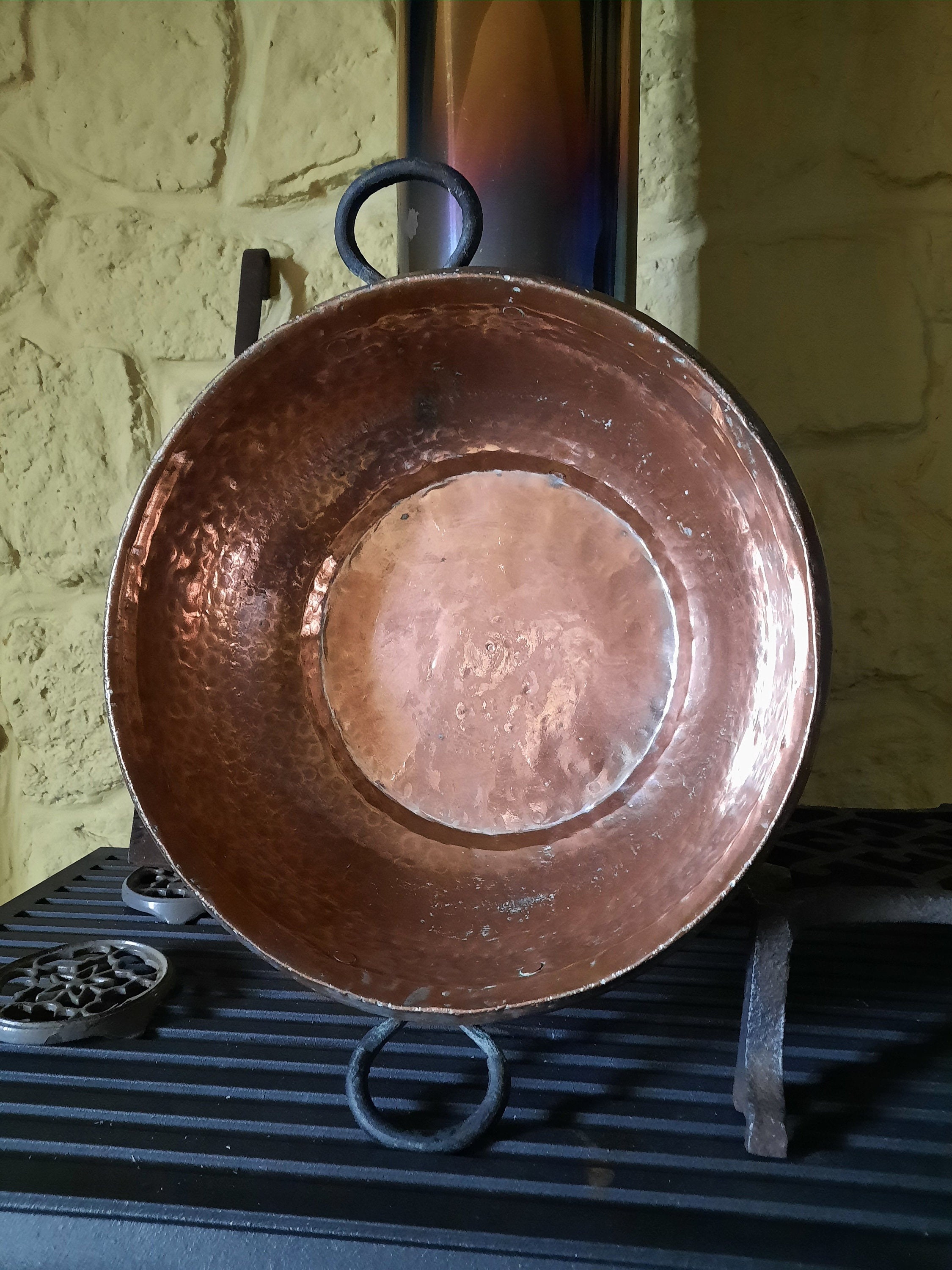 Antique Copper Jam Pan Fruit Bowl Preserve Praline Pot Etsy