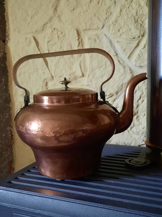 French Large Hammered Copper Pot - Fireside Antiques