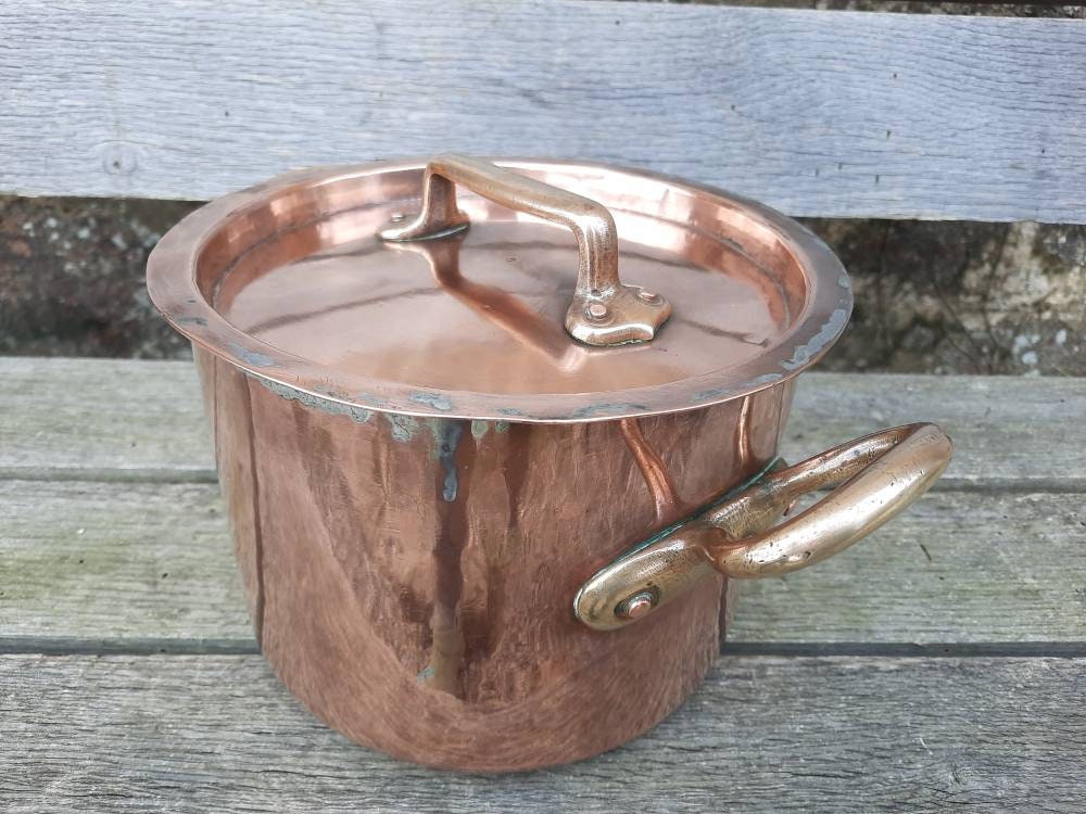 Cuivre Stockpot Ustensiles de Cuisine Rare Ragoût Casseroles Braisier Français Marmite Faitout Salle