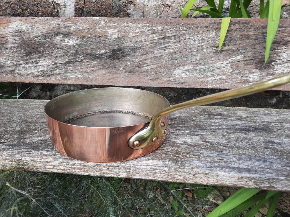 poêle ancienne gaillard poêle en cuivre marmites casseroles françaises petites ustensiles de cuisine faitout braiser bronze marmite doublée
