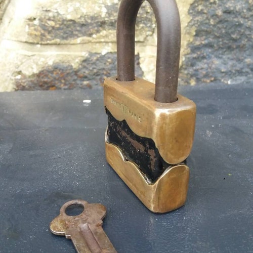 Bronze antique shops french padlock paris door locks hardware tools security equipment home improvements man cave gifts rare unique hasp clasp
