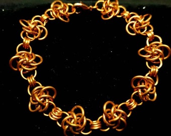 Handcrafted Copper Chain Maille Bracelet