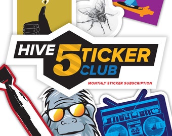 Hive 5 Sticker Subscription Club, Monthly Sticker, Sticker Of The Month