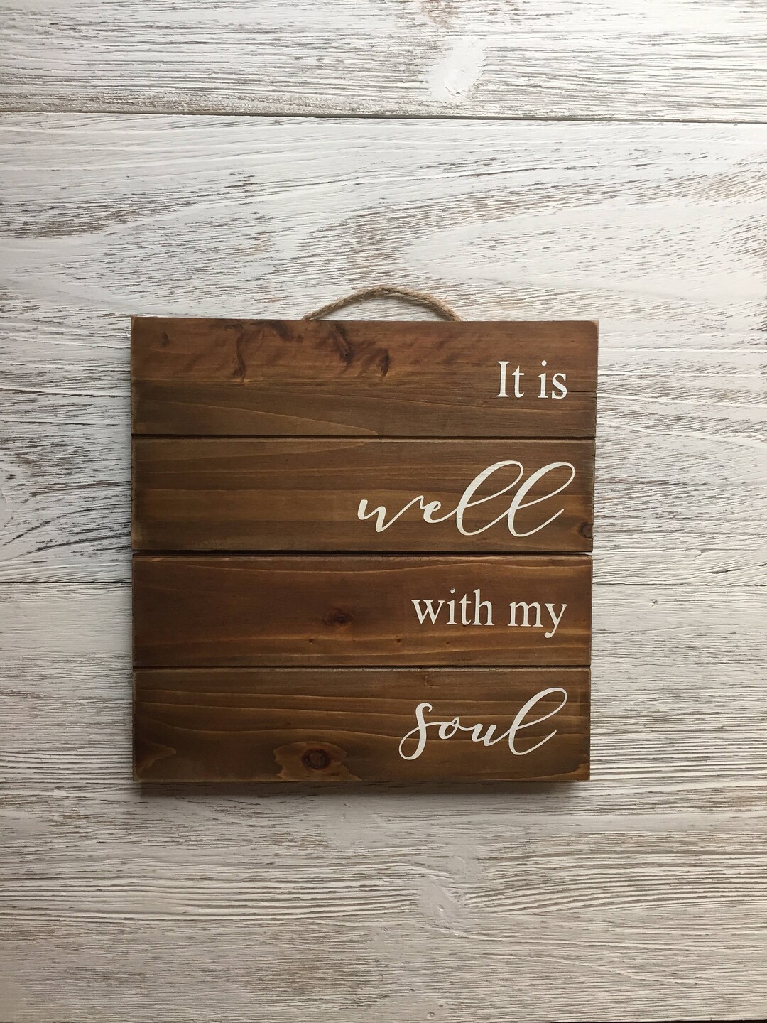 It is Well With My Soul Hanging Wall Art Sign, Pallet Wood Sign, It is