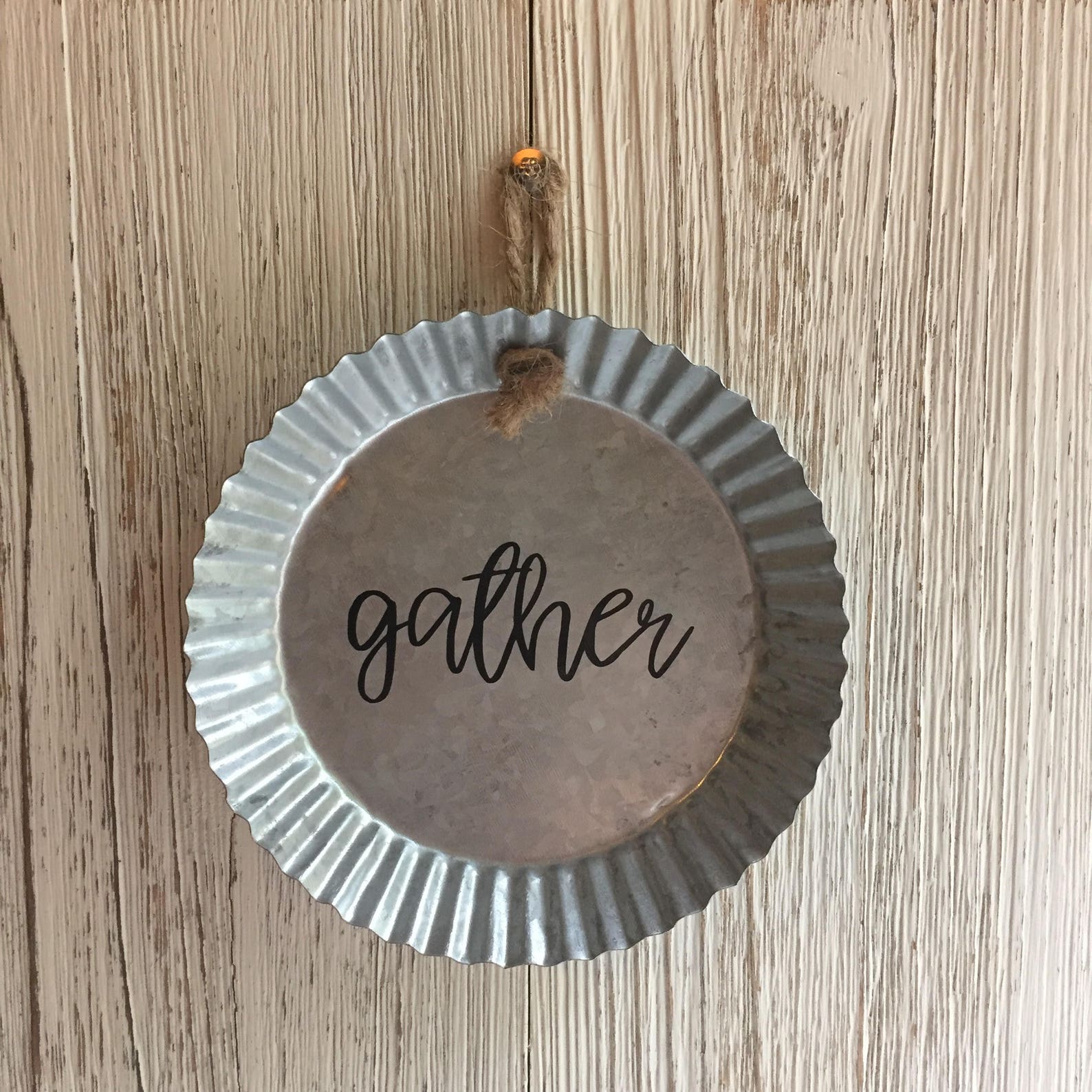 Galvanized Metal Bottle Cap Gather Hanging Wall Sign Gather Etsy