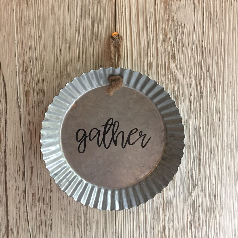 Galvanized Metal Bottle Cap Gather Hanging Wall Sign Gather Etsy
