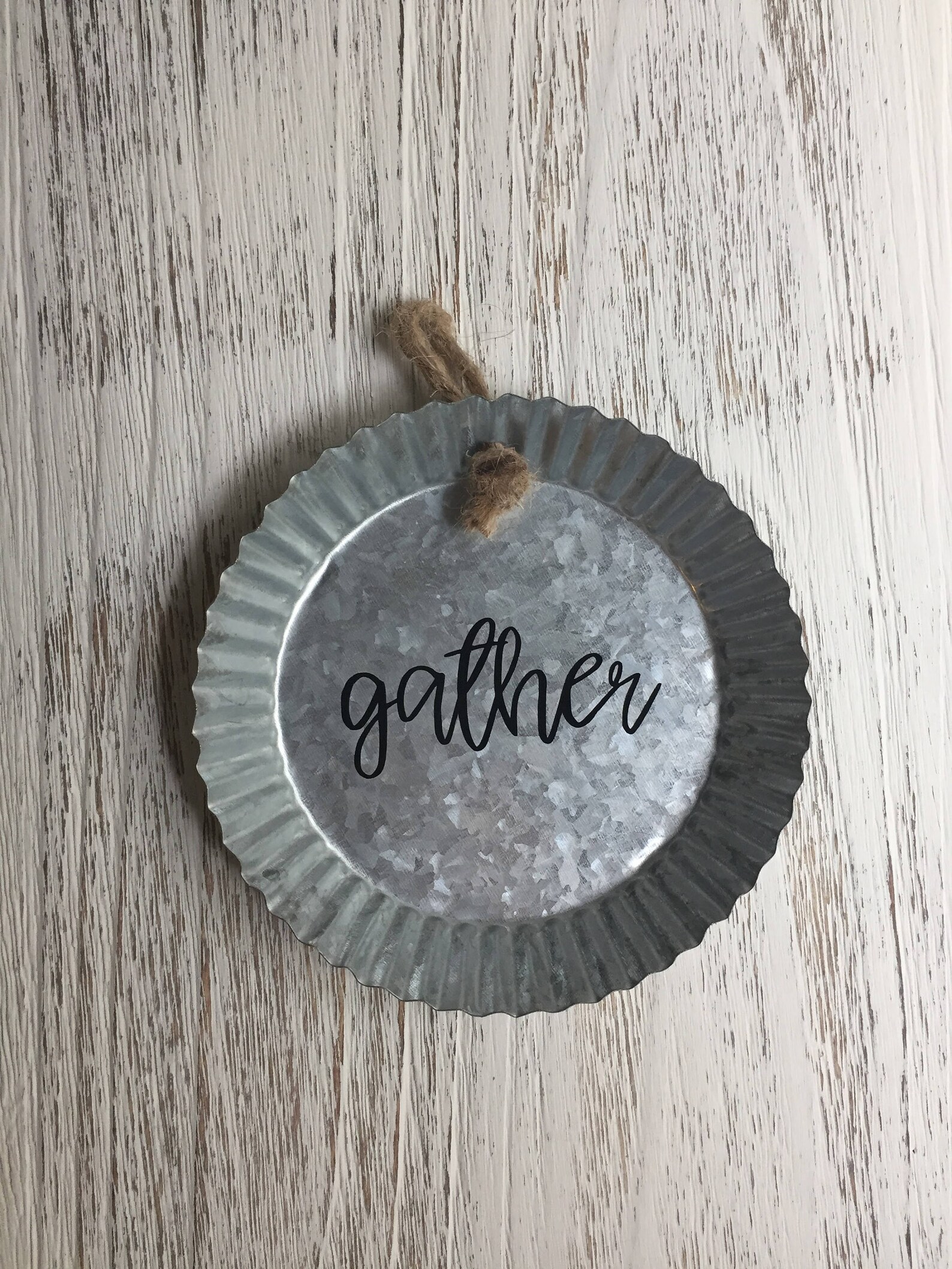 Galvanized Metal Bottle Cap Gather Hanging Wall Sign Gather Etsy