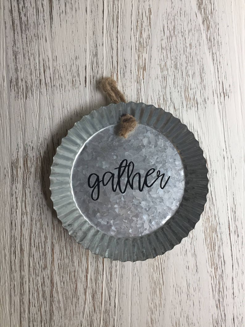 Galvanized Metal Bottle Cap Gather Hanging Wall Sign Gather Etsy