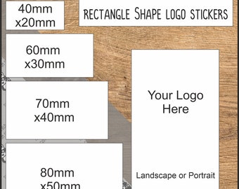 Custom Personalised Business Logo Rectangle Stickers or Custom Writing.  Business Labels, Postage Labels, Order Stickers - Etsy